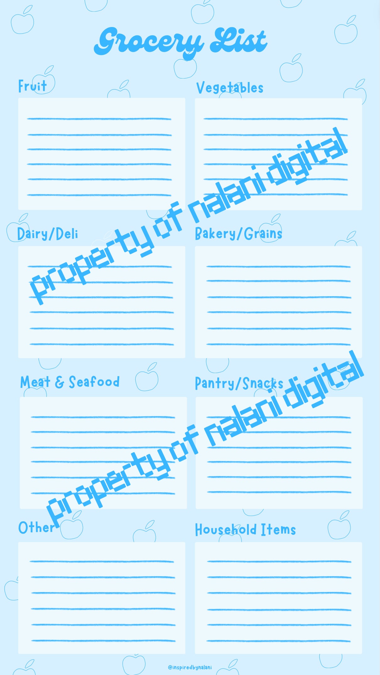 My Digital Grocery List