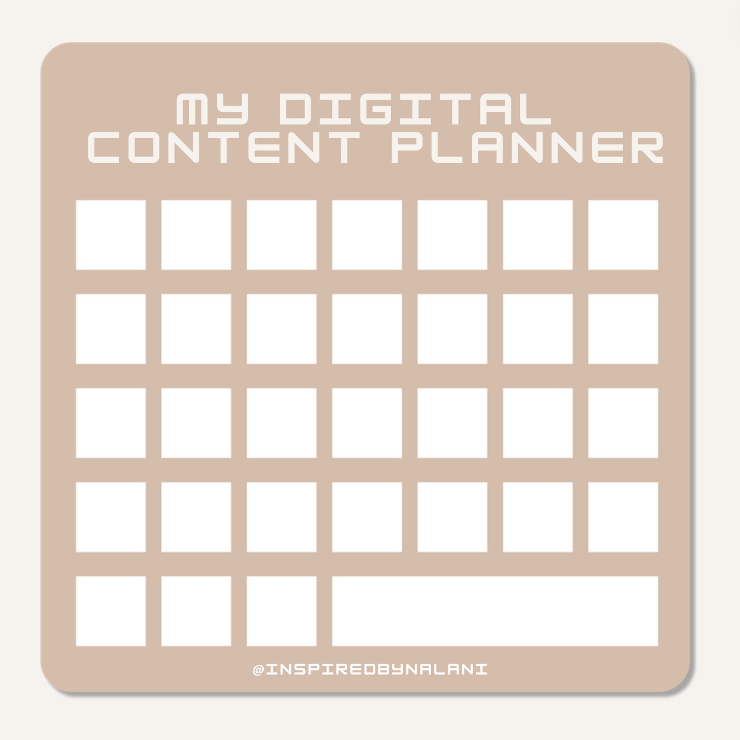 My Digital Content Planner